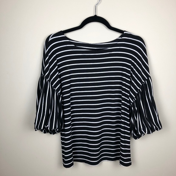 Worthington Scoop Neck Top with Balloon Sleeves - Picture 1 of 5
